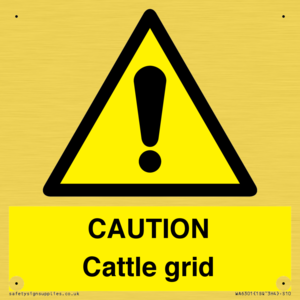 CAUTION Cattle grid
